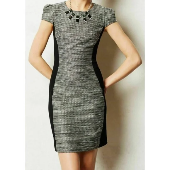 NWT $158 Anthro Moulinette Soeurs Shimmer Hourglass Sheath Dress - Picture 1 of 12